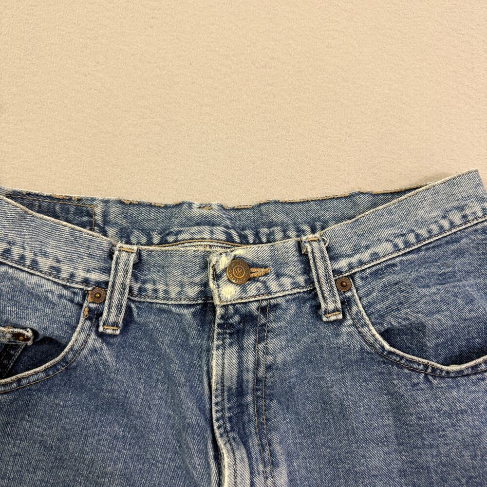 Vintage Mossimo Jean Shorts Men's 32 Blue 10" Inseam Denim Jorts 90s USA Made - Picture 3 of 10